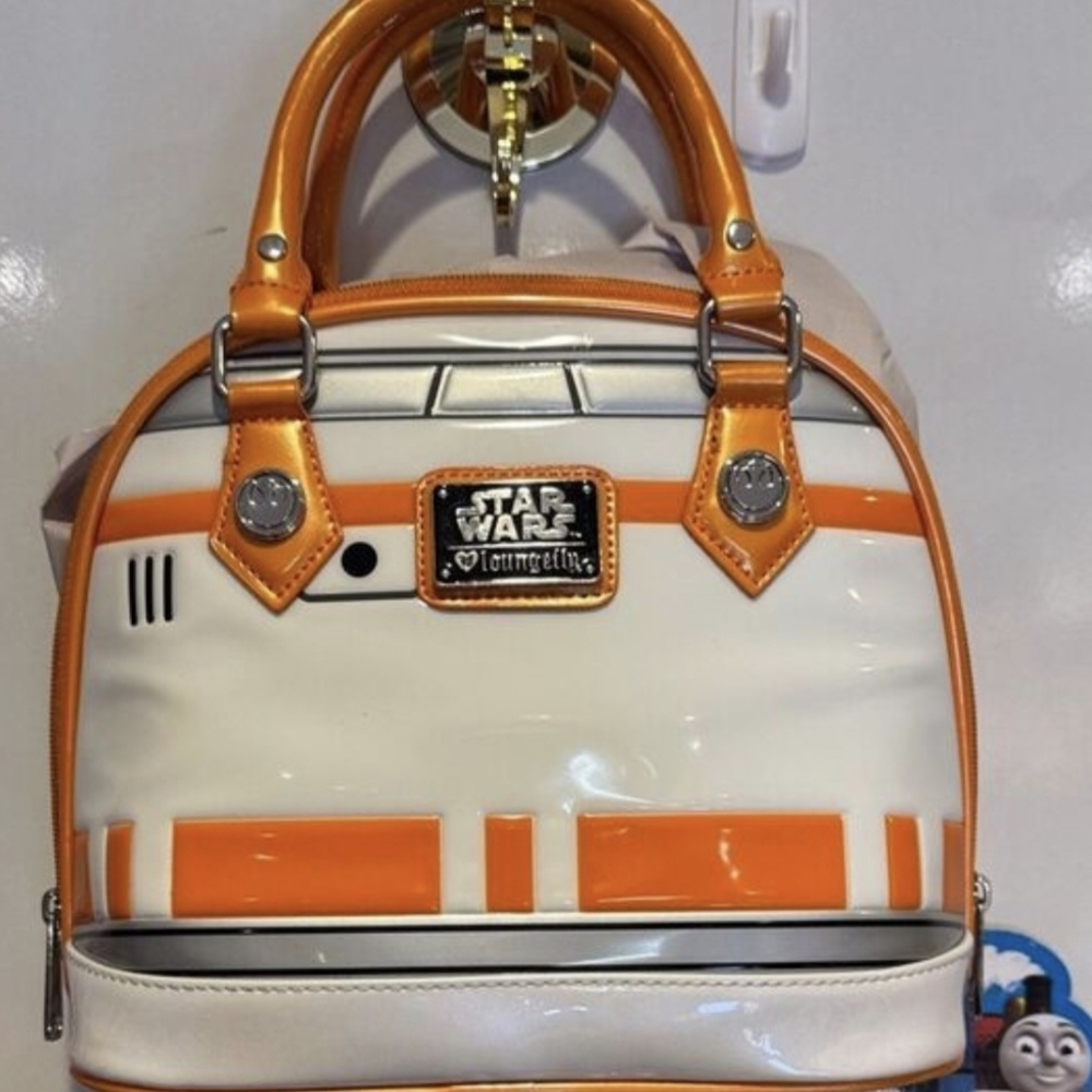 Loungefly White & Orange BB-8 Inspired Vinyl Dome Bag